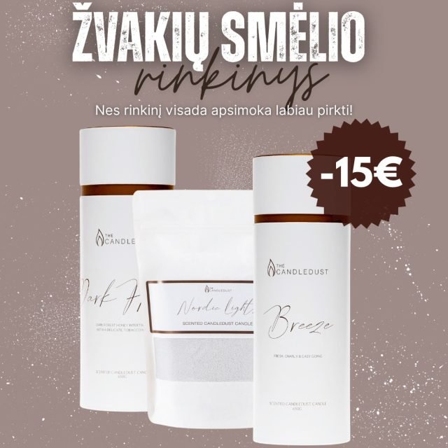 🤍 Kol vyksta mūsų konkursas…

Matom, kiek daug jūsų jau atranda smėlio žvakes ir dalinasi savo jaukumo vizijomis ✨

Jei nenori laukti konkurso pabaigos ir jau dabar žinai, kad nori daugiau šviesos savo namams – turim ypatingą rinkinį.

🕯️ 2 × 650 g + 1 × 330 g
✨ populiariausi kvapai
✨ kvapus gali rinktis pats/pati
💸 –15 €, lyginant su perkant atskirai

Šis rinkinys skirtas tiems, kurie jau apsisprendė 🤍

Rikinių sukūrėme daugiau, kad atitiktų kiekvieno norus ❤️ 

Nuoroda į rinkinius prie instagram bio info😊