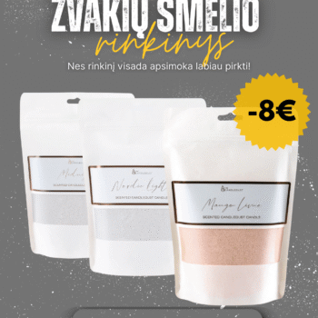 Smėlio žvakių rinkinys – 3 pakuotės su populiariausiais kvapais